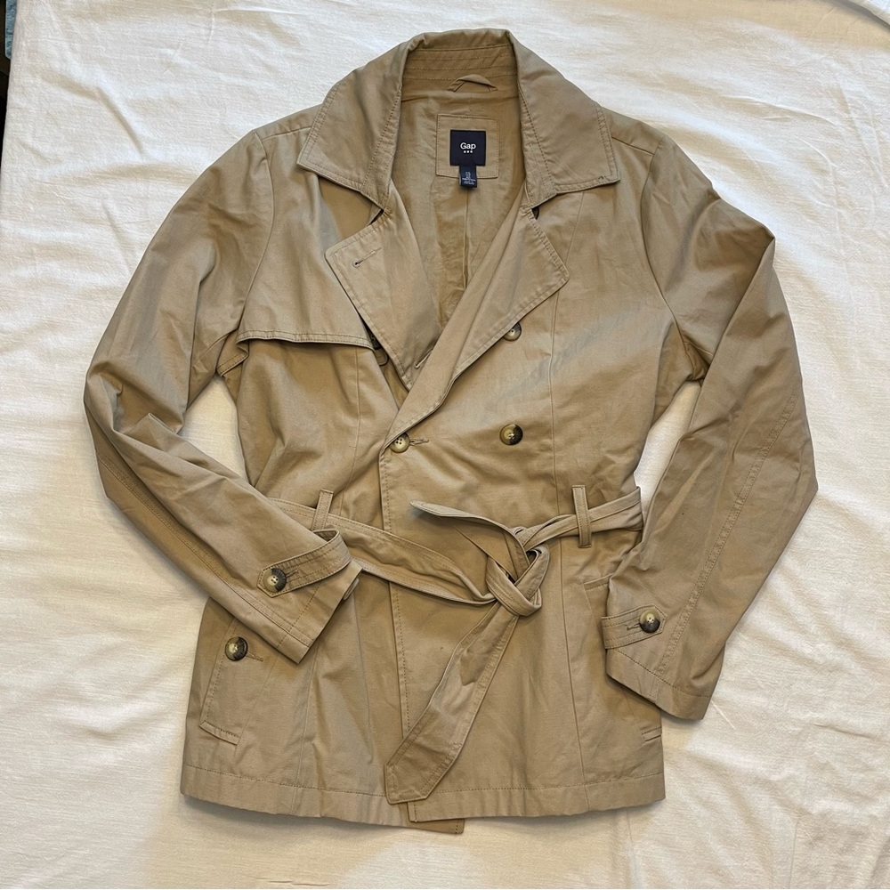 GAP short women's trench coat